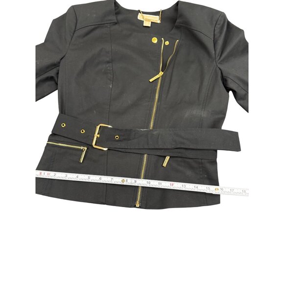 Michael Kors Womens Black Cotton/Spandex Blazer Size 12 SKU 7023 - Picture 5 of 11